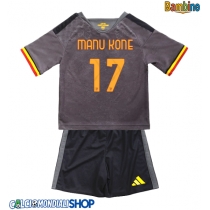 Maglie da calcio AS Roma Manu Kone #17 Terza Maglia Bambino 2026-27 Manica Corta + Pantaloni corti)